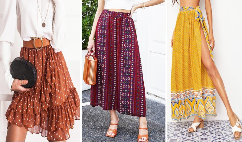 Women's skirts | Skirt bohème, Ethnique, Tribal